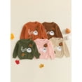 thumbnail image 3 of Loicainy Toddler Baby Boys Girls Halloween Sweaters 3 6 9 12 18 24 Months 2T 3T Witch Pumpkin Letter Ghost Long Sleeve Round Neck Ribbed Knitted Pullover Tops, 3 of 9