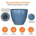 thumbnail image 3 of Mainstays River Round Recycled Resin Planter, Blue Paradise, 12 in x 12 in x 10.4 in, 3 of 8