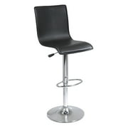 Winsome Wood Spectrum High Back Adjustable Swivel Stool, Black & Chrome Finish