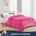 thumbnail image 6 of Walensee Ultra Soft Microplush Fleece Throw Blanket, 50" x 60", Hot Pink, Machine Washable, 6 of 10