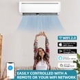 thumbnail image 6 of Craftian 12000 BTU Mini Split AC Heat Pump, 115V, WiFi, Ductless, 20 SEER2, Cools up to 750 Sq.Ft, White, 6 of 9