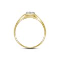 thumbnail image 2 of Mia Diamonds 10kt Yellow Gold Mens Round Diamond Brushed Cluster Ring .03 Cttw, 2 of 2
