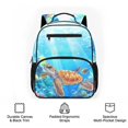 thumbnail image 6 of Jeiento Sea Turtle Lightweight Kids Preschool Backpack 13.5", Multi-Compartment Toddler Bookbag with Mesh Sides, Dual Carry Design for Daycare Outdoor Travel, 6 of 7