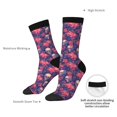 thumbnail image 4 of KLL red Skull flower Print Cool Socks Men's Women's Crew Socks Funny Crazy Novelty Stockings, 4 of 6