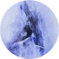 thumbnail image 1 of Ahgly Tapis Rond Lavable en Machine Intérieur Transitionnel Violet Pervenche, 3 Pieds Rond, 1 of 7