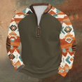 thumbnail image 1 of Blusas y camisas de manga larga con cuello redondo para hombre Sudadera con puños en los hombros estampada para hombre Blusa de poliéster de manga larga con cuello redondo para hombre, 1 of 3