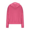 thumbnail image 4 of Womens Full Zip Hoodies, Fall Coats for Women Fashion Loose Fit Solid Color Long Sleeve Pullover Sweatshirts with Pockets, 4 of 6
