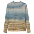 thumbnail image 5 of Pompotops Chemises pour Femmes Col Rond Imprimé Manches Longues Hauts Blouse Régulière Imprimée Liquidation, 5 of 5