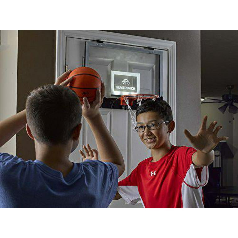 Silverback 23-Inch LED Light-Up Over-the-Door Mini Basketball Hoop Set