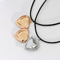 thumbnail image 4 of Foto Locket Imagen Amor Colgante Negro Cuerda Collar Charm Joyería - Plata Sunnimix Collar con medallón fotográfico, 4 of 8