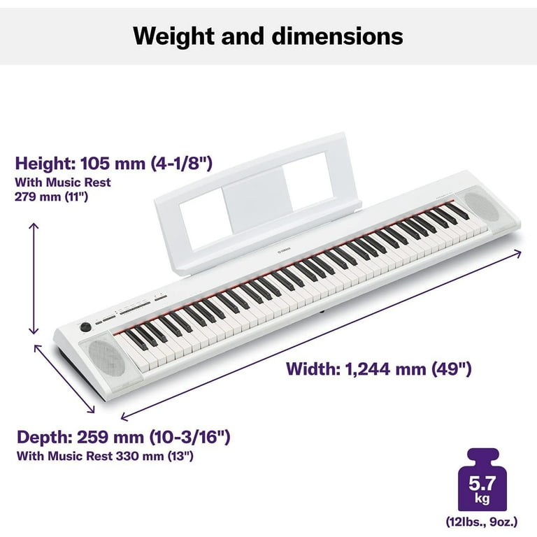 piaggero NP-32 ホワイト　YAMAHA Amazon.com: Yamaha NP32 76-Key Lightweight Portable Keyboard