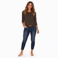 thumbnail image 4 of Women's 3/4 Sleeve Crew Neck Cotton T Shirts Soft Stretchy Casual Daily Wear Layering Tops Classic Fit, 4 of 8