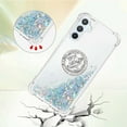 thumbnail image 4 of Glitter Clear Sparkly Bling Case for Samsung Galaxy A54 5G for Women Girls, Flowing Liquid Quicksand Cover with Diamond Ring Holder Case for Samsung Galaxy A54 5G  Silver, 4 of 7