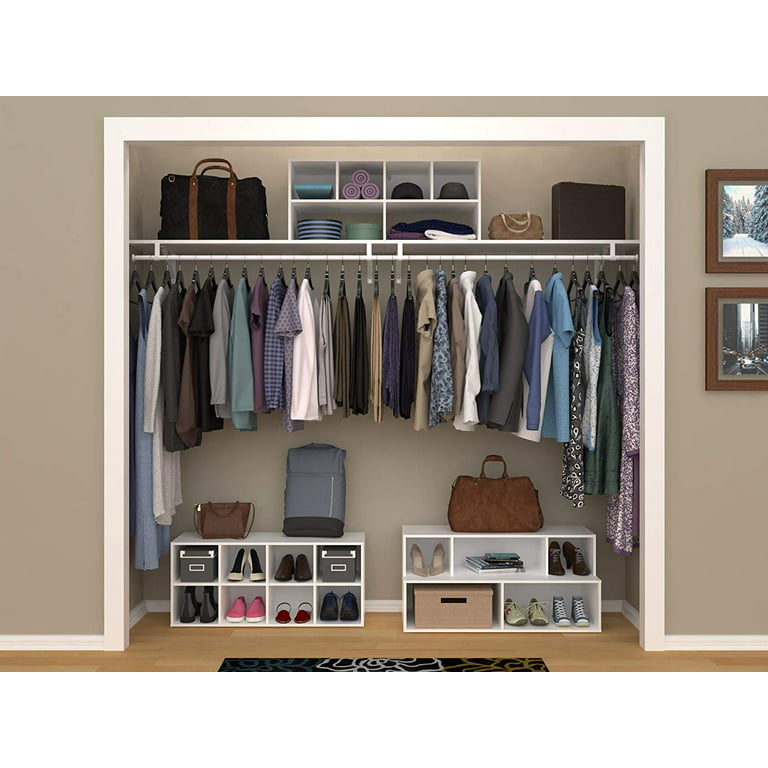 5.0 Gal. Storage Bin Wide Closet Organizer Drawers Hanging Shelf Drawers,  Poly Linen with Sturdy Frame (2-Pak)