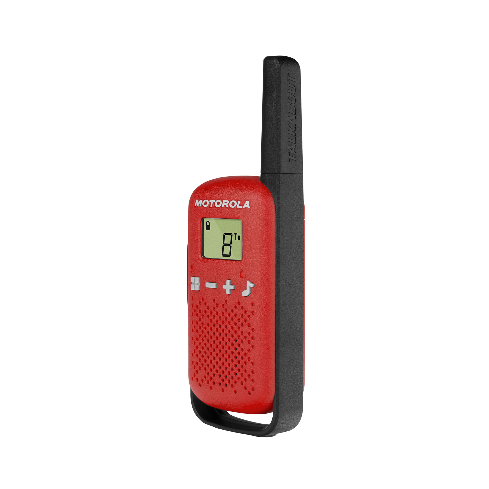 Motorola Solutions T110 Two-Way Radio Red with Black Alkaline Two-Pack 
