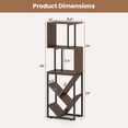 thumbnail image 3 of Gymax 6-Tier Bookshelf Industrial S-Shaped Geometric Bookcase w/ Open Display Shelves, 3 of 9