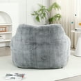 thumbnail image 4 of Jopath Giant Bean Bag Chair, Oversized Bean Bag Couch for Adults and Kids, Large Faux Fur Chair with Filler, Stuffed Big Accent Sofa Lounge Floor Sofa for Gaming, Reading, Dark Gray, 4 of 12