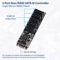 thumbnail image 2 of Tarjeta adaptadora IO CREST interna de 5 puertos SATA III 6Gb/s M.2, 2 of 5