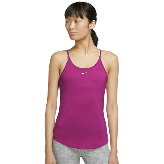 Nike Dri-FIT One Elastika Women's Standard Fit Tank (Pink, X-Large)