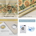 thumbnail image 2 of Fsddascl Sunflower Blackout Curtains for Bedroom/Living Room, Thermal Insulated Kitchen Curtains, Yelllow Striped Farmhouse Country Pastoral Grommet Darkening Window Treatment Drapes 52"x63"x2, 2 of 6