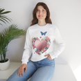 thumbnail image 5 of Floral Heart Sweatshirt, Floral Love Sweatshirt, Valentine's Day Sweatshirt, Heart Floral Sweatshirt, 5 of 55
