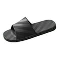 thumbnail image 1 of PEASKJP Slippers for Man Unisex Cloud Slides with Open Toe Design & Thin Sole, Black 45, 1 of 5