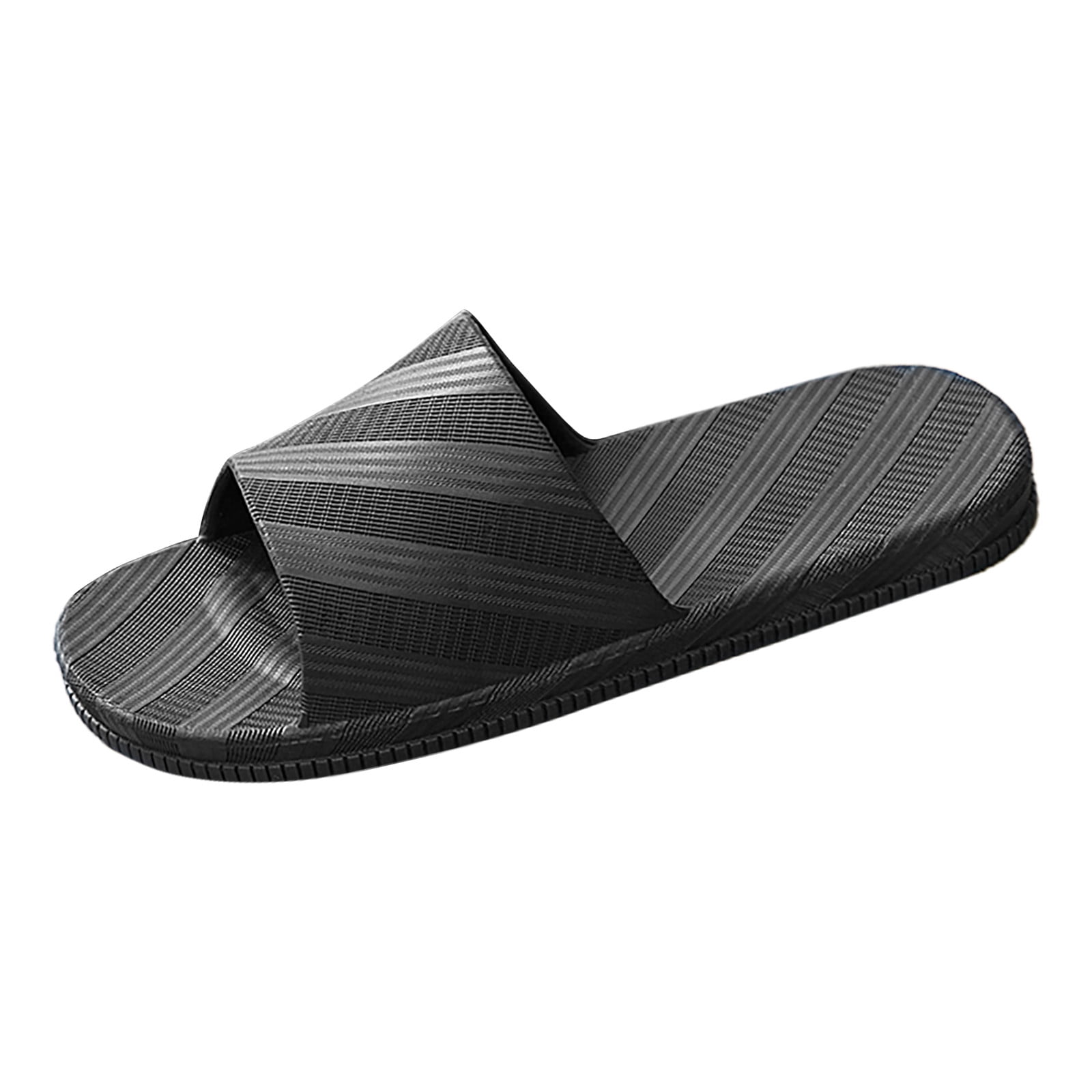 Adult Men Shoes Mens Non Slip Slippers Fashion Couples Men Shower Room Home Non Slip Soft Sole Shoes Slipper Comfortable Flat Shoes Male Shoes Black 10.5 Walmart