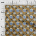 thumbnail image 2 of oneOone Velvet Yellow Fabric Leaves Sewing Craft Projects Fabric Prints By Yard 58 Inch Wide-aD, 2 of 5