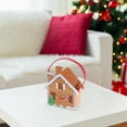 thumbnail image 2 of Felt Gingerbread House Basket (8") - Set of 2, 2 of 4