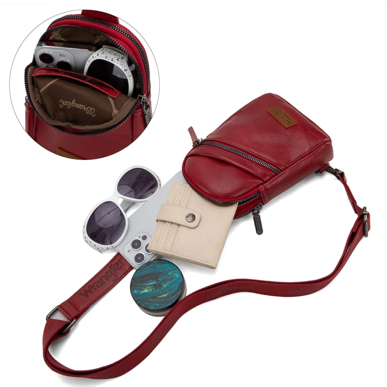 Montana West Wrangler Crossbody Sling Bag, Red photo 6