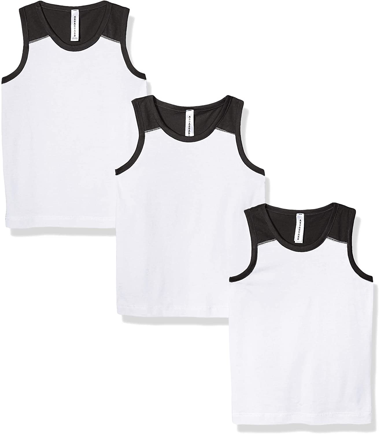 Aquaguard Boys' Contrast Back Tank 3 Pack