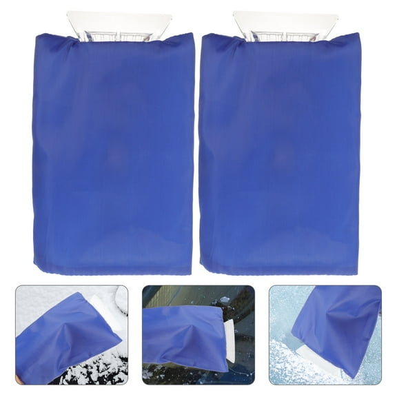 Raindrops Multifunctional Snow Removal Tool Snow Shovel Blue 2Pcs 10.2X5.9X0.4In