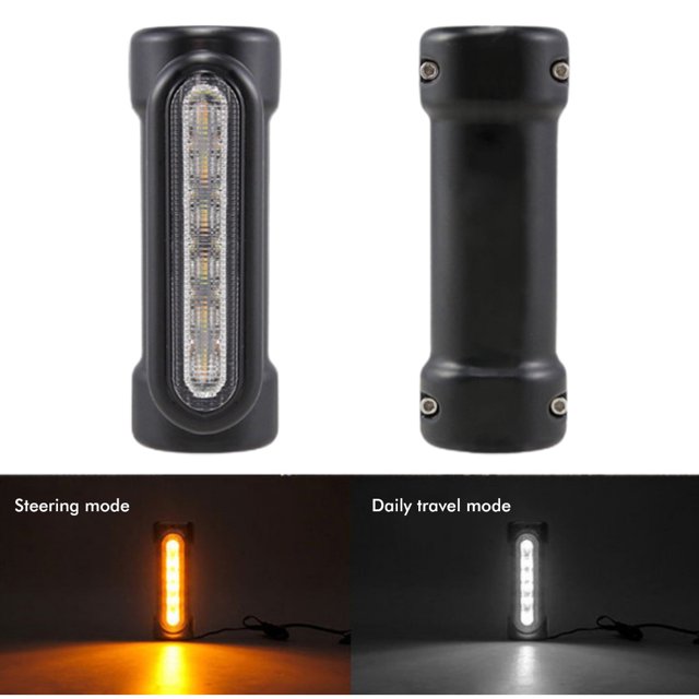 Luz Led Para Parachoques De Motocicleta, Luz De Señal De Giro Impermeable Para Motocicleta, Luz De Abrazadera De Tubo De 1,3/1,25 Pulgadas, 2 Uds. Minnieouse VI012439-01