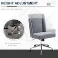 thumbnail image 3 of Vinsetto Mid Back Home Office Chair, Task Chair with Tilt, 360Â° Swivel, Padded Desk Chair with Adjustable Height, Grey, 3 of 9