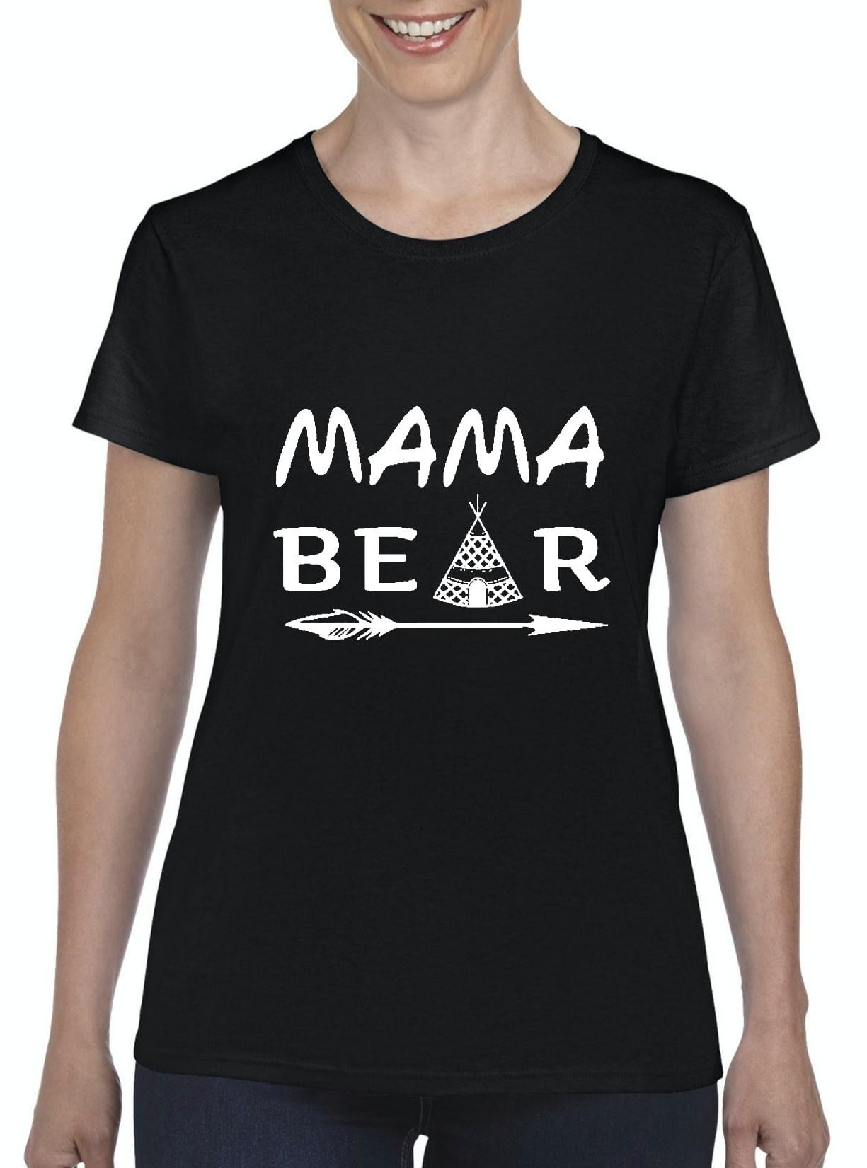 Mom's Favorite - Mama Bear Women Shirts T-Shirt Tee - Walmart.com