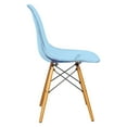 thumbnail image 4 of LeisureMod Cresco Plastic Molded Dining Side Chair – Modern Design, Ergonomic Comfort, Stylish Home Décor, Easy to Clean, Versatile for Dining Room, Kitchen, and Office Set of 4 (Transparent Blue), 4 of 7