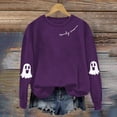 thumbnail image 6 of NMMUED Halloween Sweatshirt Women, Y2k Long Sleeve Top, Ghost Halloween Sweatshirt, Workout Clothes for Women, Ghost Halloween Shirt, Womens Shirts Casual, Purple L, 6 of 7