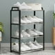 thumbnail image 5 of Zapatero para armario, zapatero, organizador de zapateros, zapatero de cuatro niveles, uso diario, dormitorio, armario, entrada, dormitorio, zapatero, 5 of 6