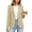 Khaki, variant on Blazer for Women Long Sleeve Business Casual Suit Jacket Notch Lapel Button Blazer Padded Shoulders