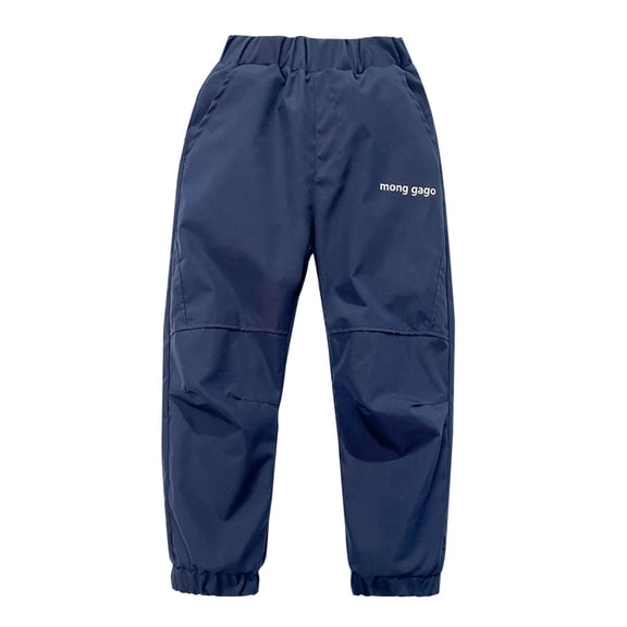 QQAMB Girls Pants Thin Windproof Lightweight Elastic Waist Solid Color Outdoors Kids Trousers,12 Years