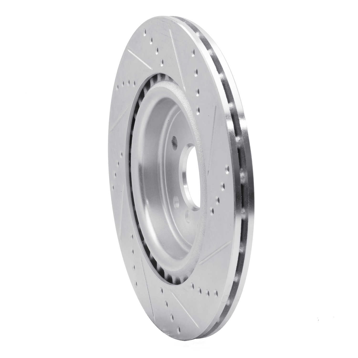 Dynamic Friction Company 631-20035L DFC Brake Rotor - Drilled And Slotted - Silver