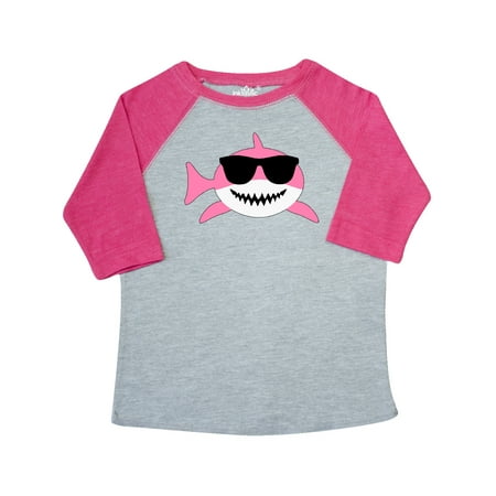 

Inktastic Cute Pink Shark with Sunglasses Gift Toddler Boy or Toddler Girl T-Shirt