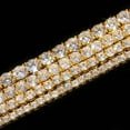 thumbnail image 4 of 18K Yellow Gold Plated Cubic Zirconia Classic Graduation Tennis Bracelet Simulated Diamonds with for Women Men Girls, 4 of 9