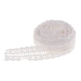 thumbnail image 1 of yuksok 5yds Pleated Edge Band Stretchy Cotton Ruffle s Sewing Craft White 3.4cm, 1 of 9