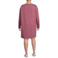 thumbnail image 3 of Terra & Sky Women's Plus Size V-Neck Dress with Long Sleeves, 3 of 5