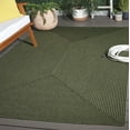 thumbnail image 5 of SAFAVIEH Braided Rishika Solid Area Rug, Green, 3' x 3' Square, 5 of 19