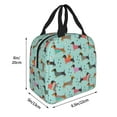 thumbnail image 2 of KLL Christmas Dachshund Print Insulated Lunch Bag Women, Reusable Cute Tote Lunch Box for Adult & Men, Leakproof Cooler Lunch Bags for Work Office Travel Picnic, 2 of 5