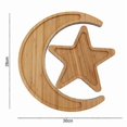 thumbnail image 5 of Tyuhe 1 Set Wooden Tray Moon And Star Shaped Wood Serving Tray Set Easy To Clean Food Pallet, 5 of 5