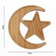 thumbnail image 5 of Tyuhe 1 Set Wooden Tray Moon And Star Shaped Wood Serving Tray Set Easy To Clean Food Pallet, 5 of 5