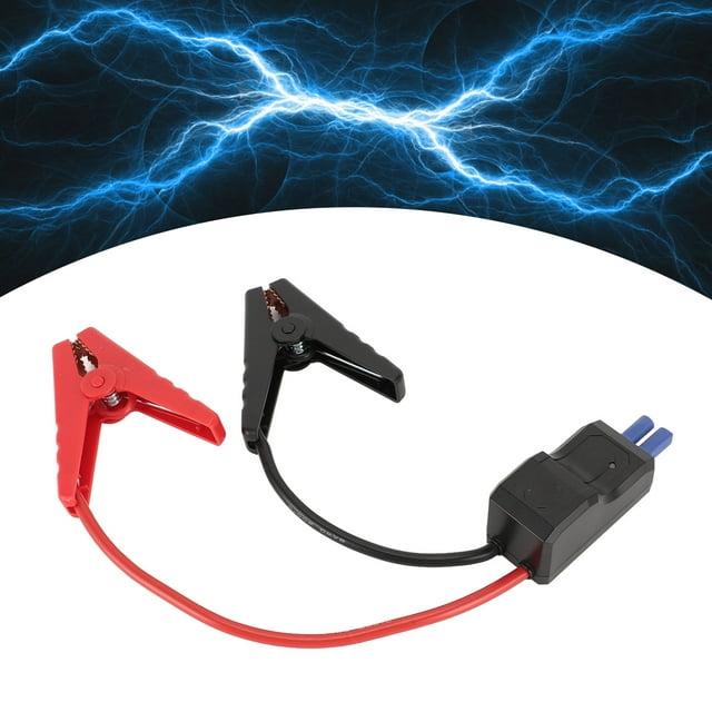 12V Rapid Car Battery Boost Starter Clamp with EC5 Connector, Sturdy Construction, Automotive Booster Clamp Cable Replacement, for 12V Portable Car Starter